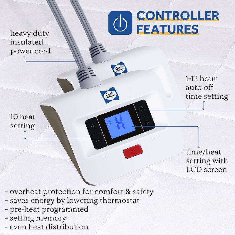 Sealy Heated Mattress Pad Wayfair